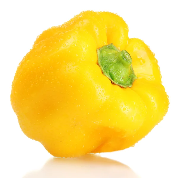 Gele peper geïsoleerd op wit — Stockfoto