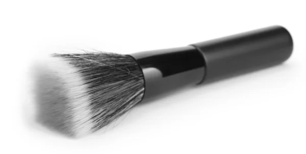 Μαύρη βούρτσα για μακιγιάζ που απομονώνονται σε λευκό — Φωτογραφία Αρχείου