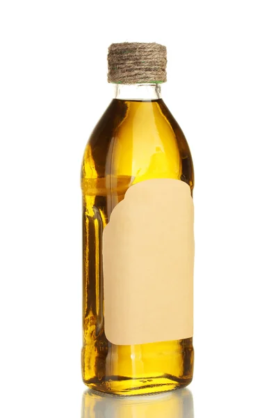Olivenölflasche isoliert auf weiß — Stockfoto