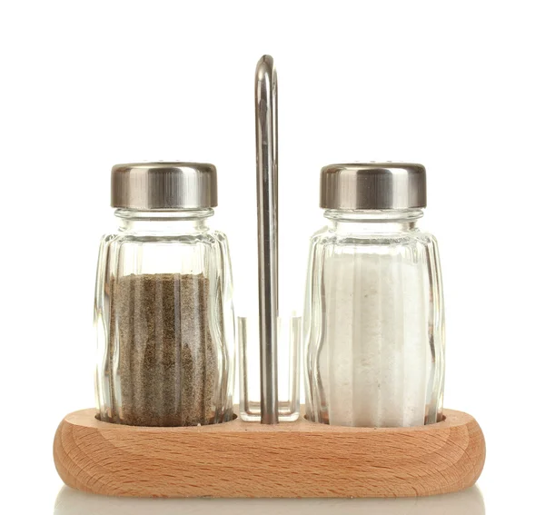 Molinos de sal y pimienta aislados en blanco —  Fotos de Stock