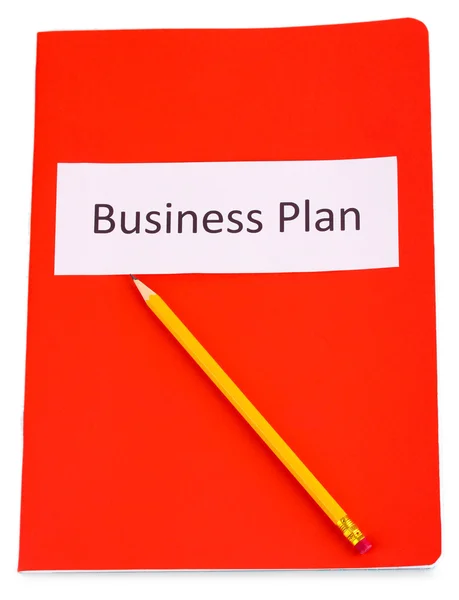 Red folder labeled business — Stock Photo, Image