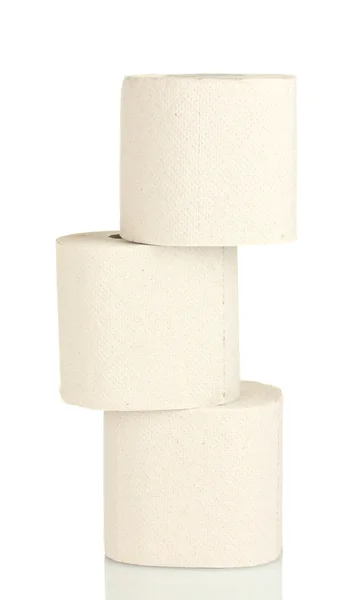 Rollen Toilettenpapier isoliert auf weiß — Stockfoto