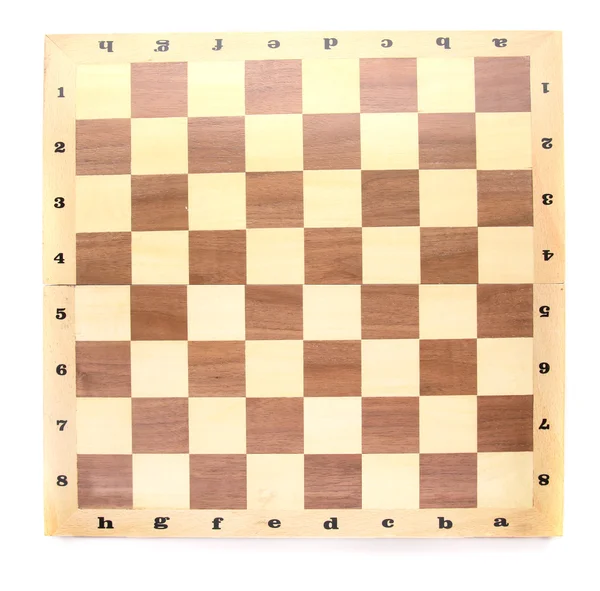 Chess board isolated on white — Stock Photo, Image