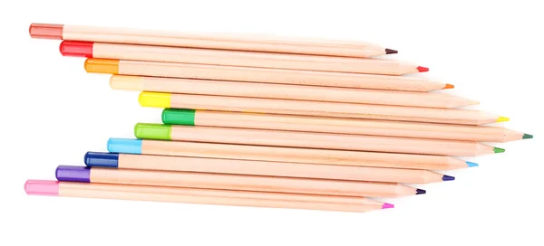 흰색으로 분리 된 천연색 연필 — 스톡 사진