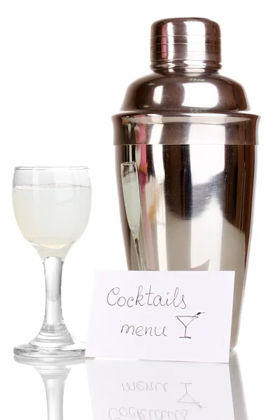 Смачний прозорий коктейль ізольований на білому — стокове фото