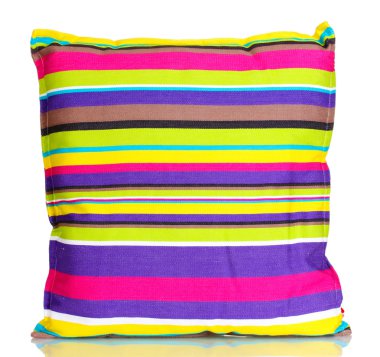 Bright color pillow isolated on white