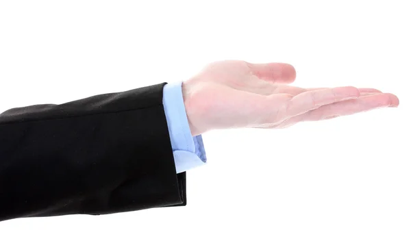 Geschäftsmann Hand isoliert auf weiß — Stockfoto