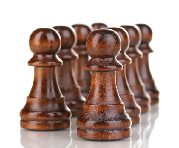 Pezzi di scacchi isolati su bianco — Foto Stock