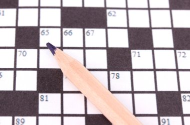 Crossword puzzle close-up clipart