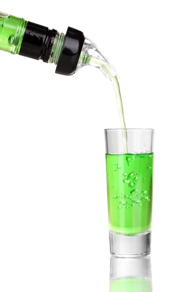Läckra gröna cocktail isolerad på vit — Stockfoto