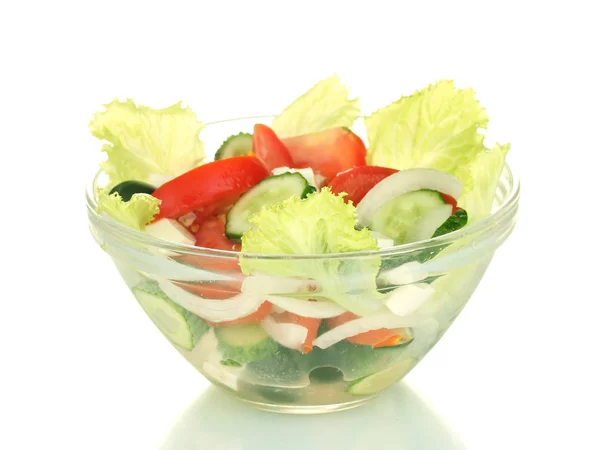 Beyaz izole lezzetli salata — Stok fotoğraf