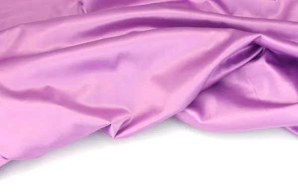 Tirai sutra ungu diisolasi di atas putih — Stok Foto