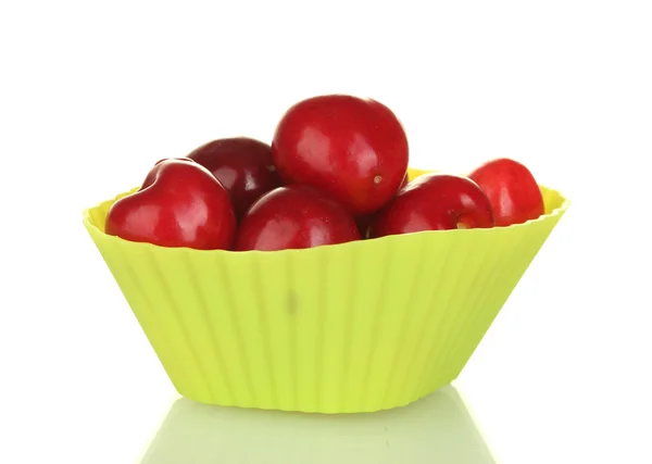Cherry in the mold of silicone isolated on white close-up — Stock Photo, Image