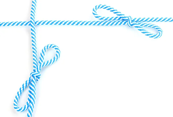 Beyaz izole renkli ayakkabı bağcığı — Stok fotoğraf