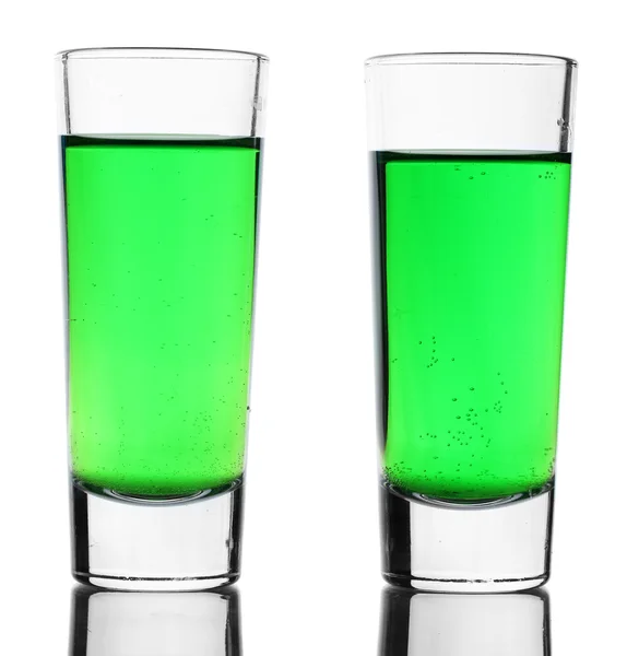 Dos vasos de absenta aislados en blanco —  Fotos de Stock