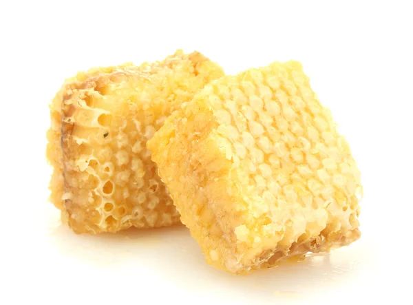 Nids d'abeilles dorés isolés sur blanc — Photo