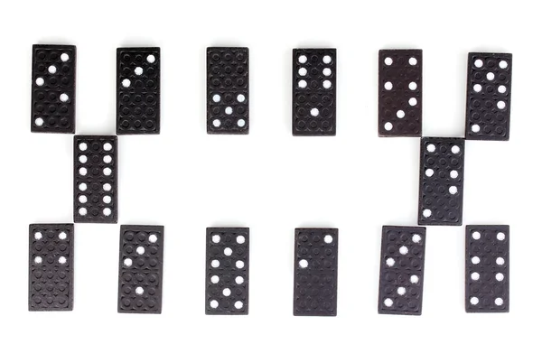 Beyaz izole Domino — Stok fotoğraf