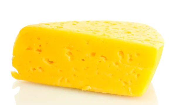 Νόστιμο τυρί που απομονώνονται σε λευκό — Φωτογραφία Αρχείου