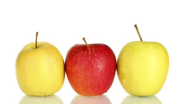 Свежие яблоки изолированы на белом — стоковое фото