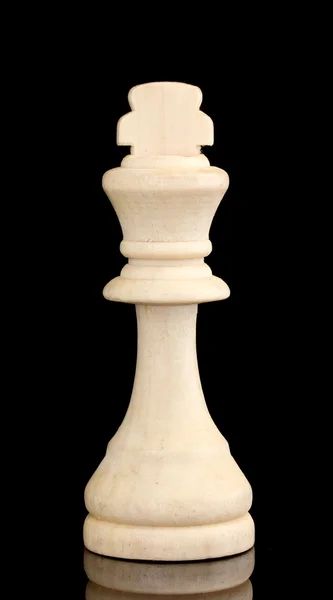 Pieza de ajedrez aislada sobre negro —  Fotos de Stock