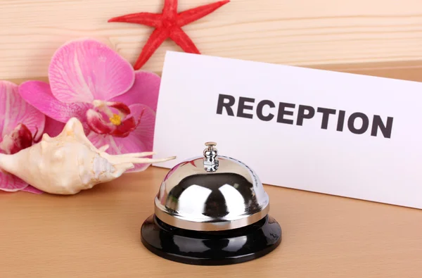 Hotel reception isolated on white — Stock Photo, Image