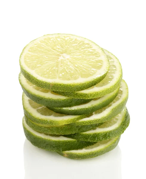 Lime närbild isolerad på vit — Stockfoto