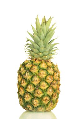 Beyaz üzerine izole edilmiş ananas