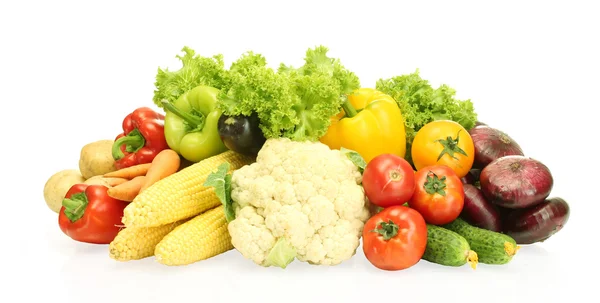 Świeże warzywa izolowane na białym — Zdjęcie stockowe