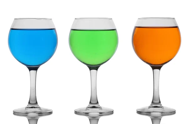 Alcoholic cocktails isolated on white — Stock Photo, Image