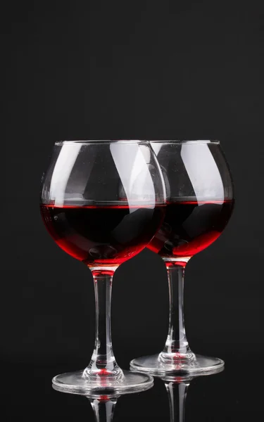 Wineglasses isolated on black — Stock Photo, Image
