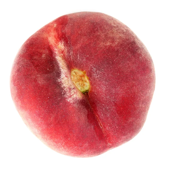 Olgun incir şeftali üzerinde beyaz izole — Stok fotoğraf