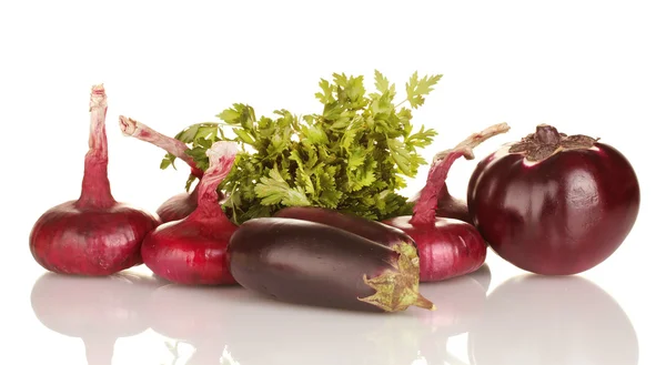 Фіолетові овочі ізольовані на білому — стокове фото