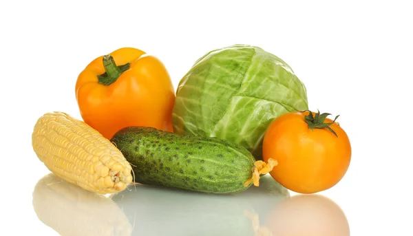 Colorful fresh vegetables isolated on white — Stock Photo, Image
