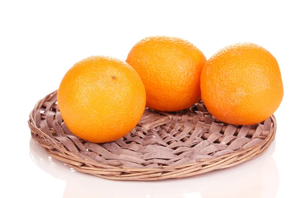 Portakal üzerinde beyaz izole yönetim kurulu — Stok fotoğraf