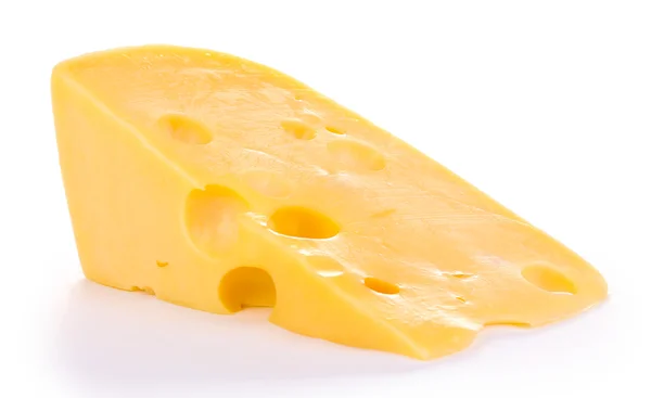 Τυρί απομονωμένο σε λευκό — Φωτογραφία Αρχείου