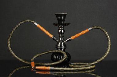 Hookah isolated on black background clipart