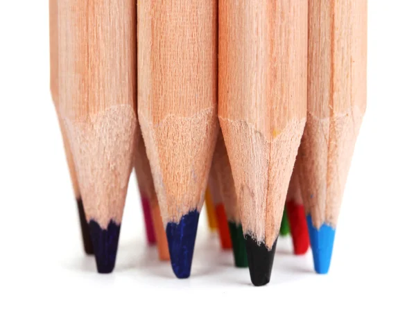 Lápices de color aislados en blanco — Foto de Stock
