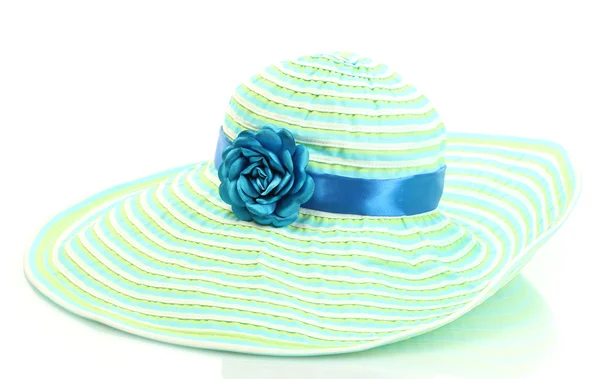 Beautiful summer woman hat isolated on white background — Stock Photo, Image