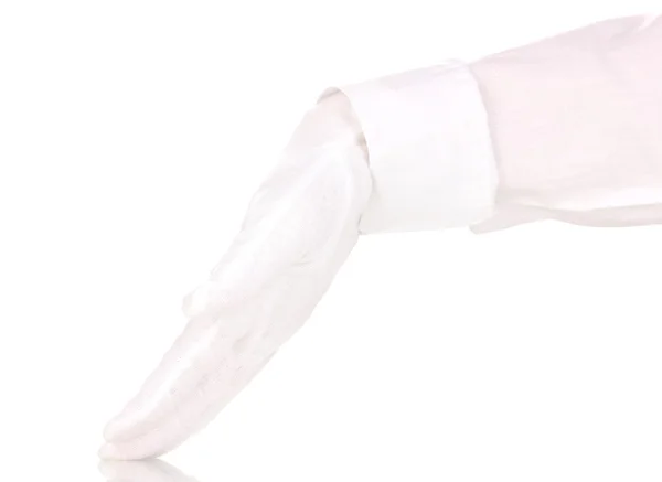 Comprobación de manos hembra limpieza aislada en blanco —  Fotos de Stock
