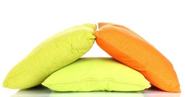 stock image Bright color pillows isolated on white