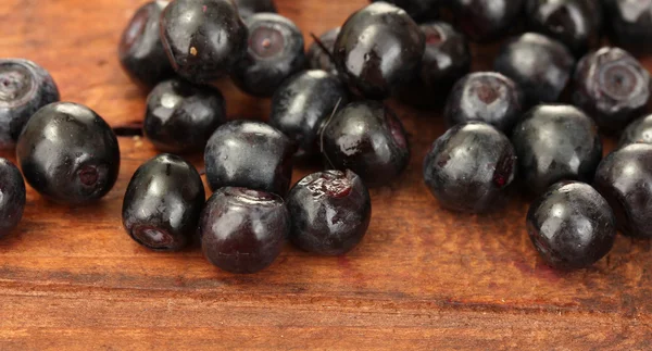 Fresh blueberry on wooden background close-up — Stock Photo, Image