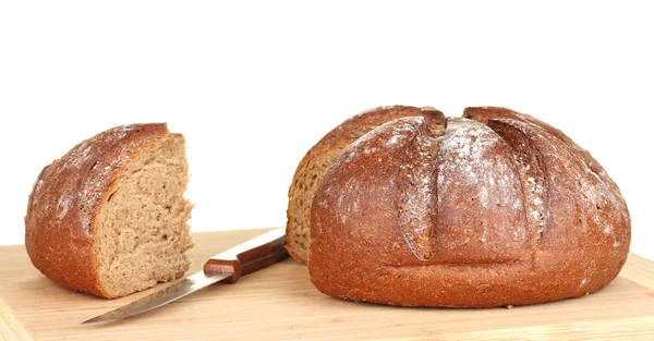 Krojonego chleba na białe tło zbliżenie — Zdjęcie stockowe