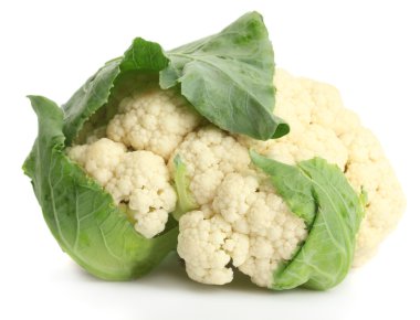 Fresh cauliflower isolated on white clipart