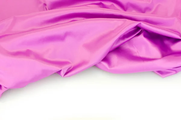 Purple silk drape isolated on white — Stock Photo, Image
