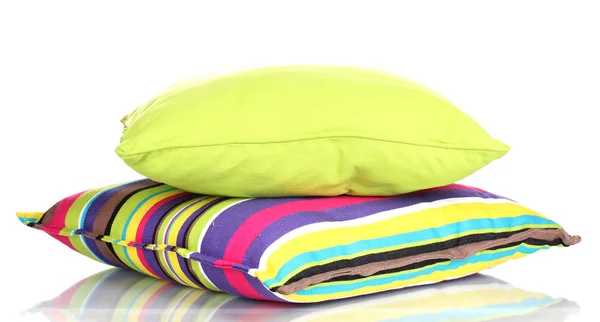 Bright color pillows isolated on white — Stock Photo, Image