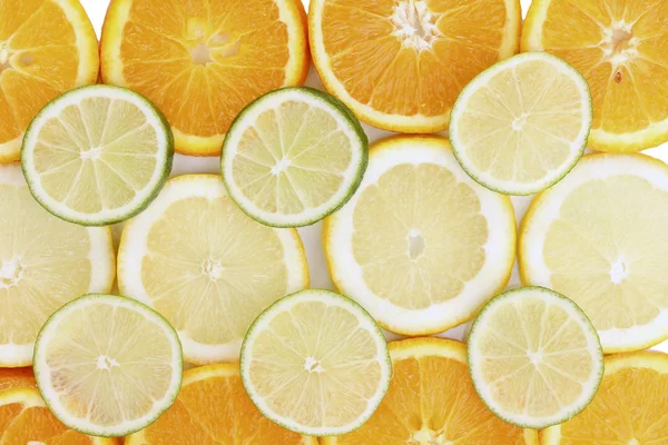 Calce arancione e limone da vicino — Foto Stock