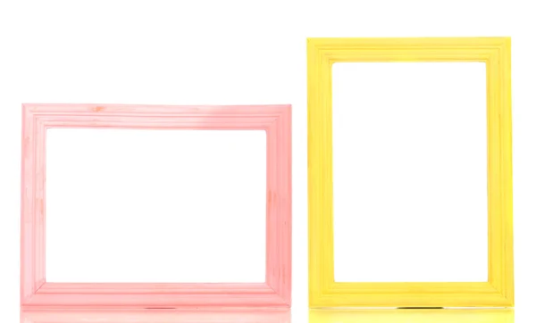 Wooden frames isolated on white — Stock Photo, Image