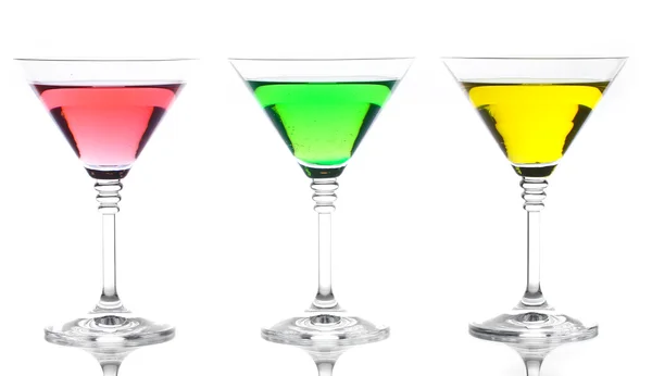 Alkoholholdige cocktails isoleret på hvidt - Stock-foto