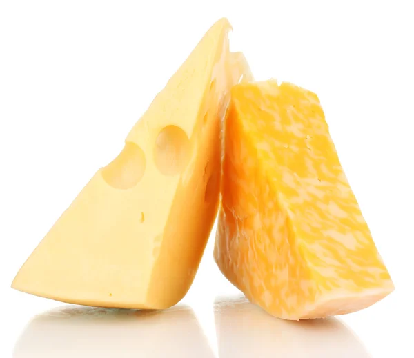 Sýr izolovaný na bílém — Stock fotografie