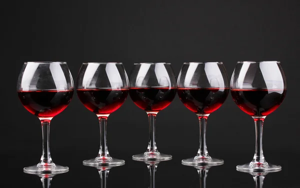 Wineglasses isolated on black — Stock Photo, Image